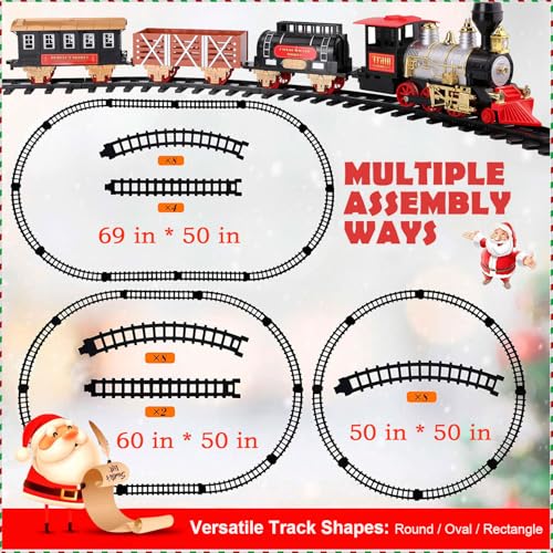Christmas Train Set with Real Smoke, Lights and Sounds F87402