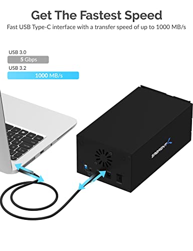 USB 3.2 5-Bay SATA Hard Drive Docking Station, Trayless, USB-C 10Gbps P669