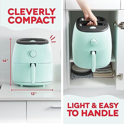 Electric Air Fryer Oven, 2.6 Qt., Grey, Compact, Auto Shut Off, 1000-Watt L764