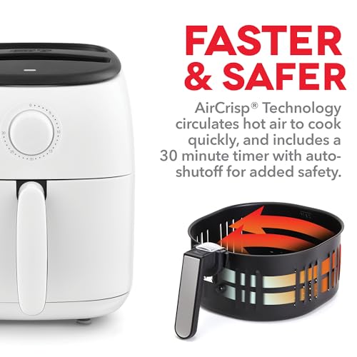 Electric Air Fryer Oven, 2.6 Qt., Grey, Compact, Auto Shut Off, 1000-Watt L764