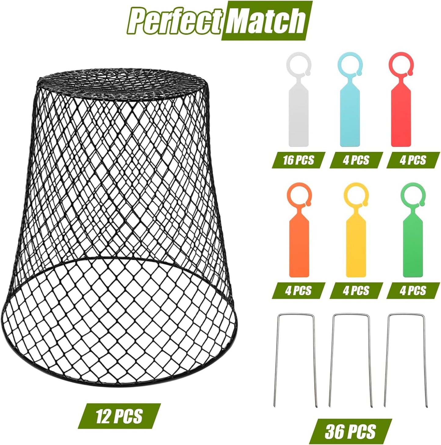 Wire Cloche Plant Covers for Garden Protection, 12 Pack V40814