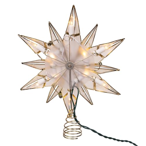 Capiz Star Treetop with Center Gem Y10516