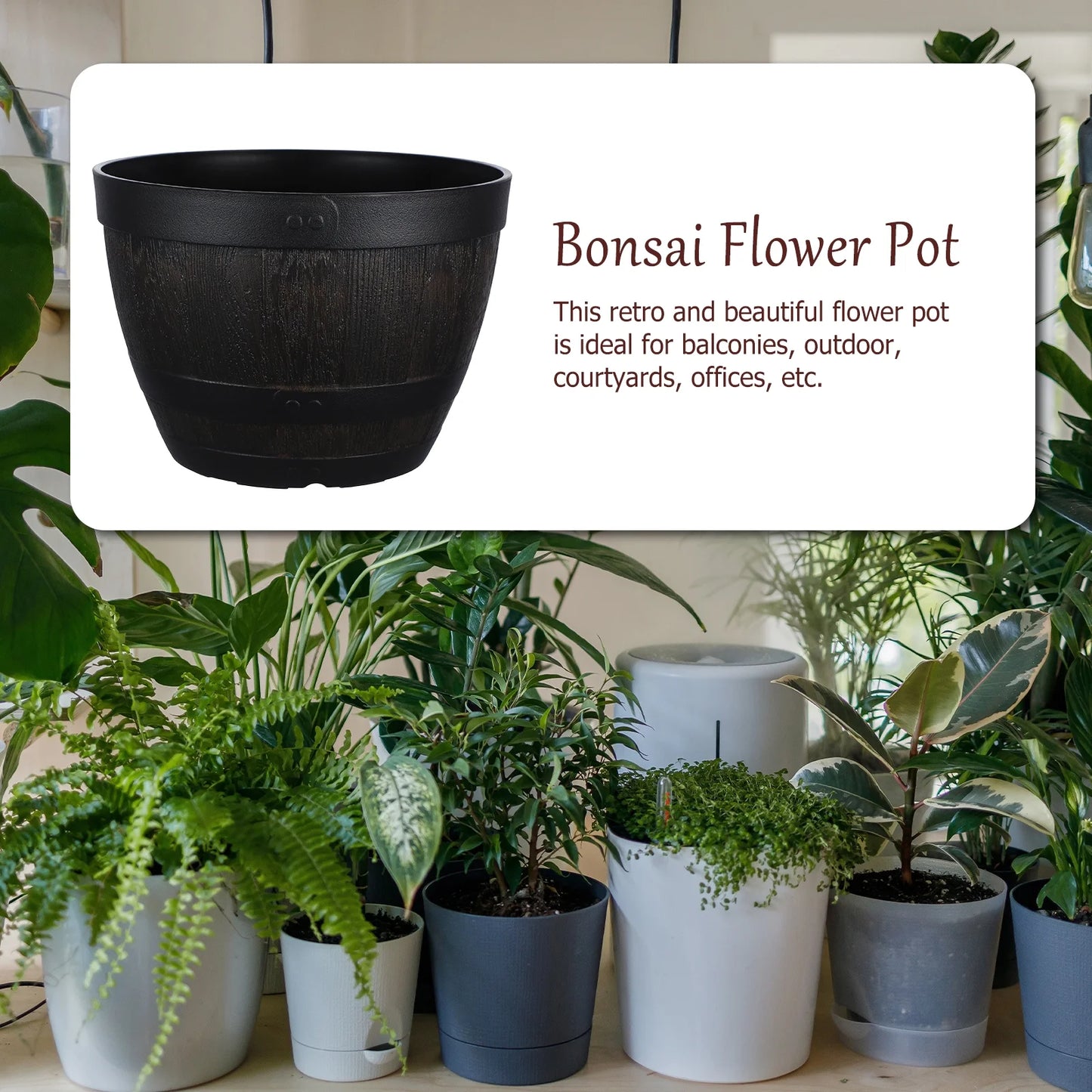 Large Plant Pots Indoor Flowerpot 23x23x16 cm Q3085