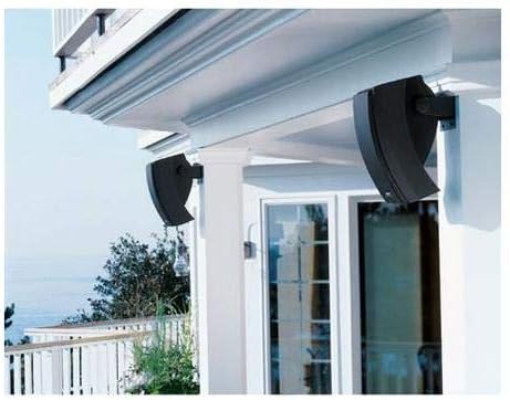 Outdoor Environmental Speakers (Pair), Black with Amplifier W358627