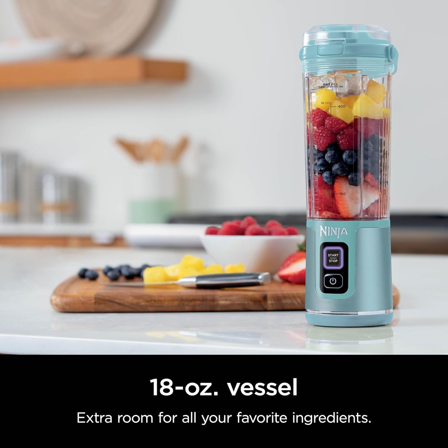 Portable Blender, Cordless, 18oz, for Shakes and Smoothies, BPA Free, USB-C Rechargeable U78248
