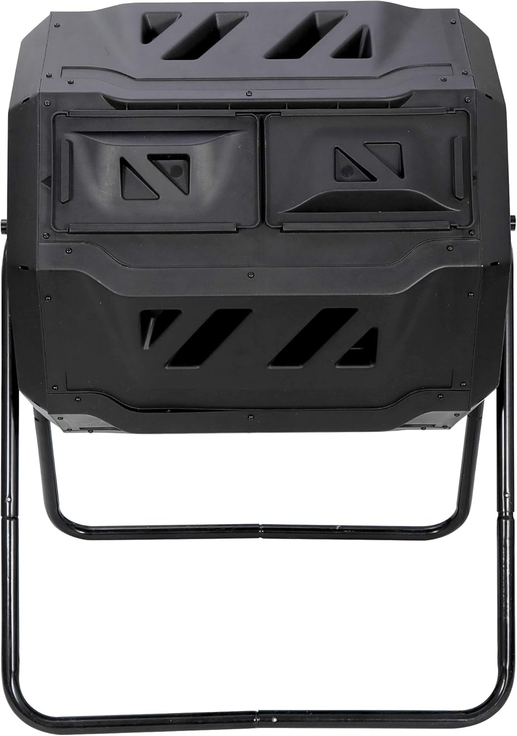 Dual Rotating Chamber Compost Tumbler, 43 Gallon Outdoor Composter Y21799
