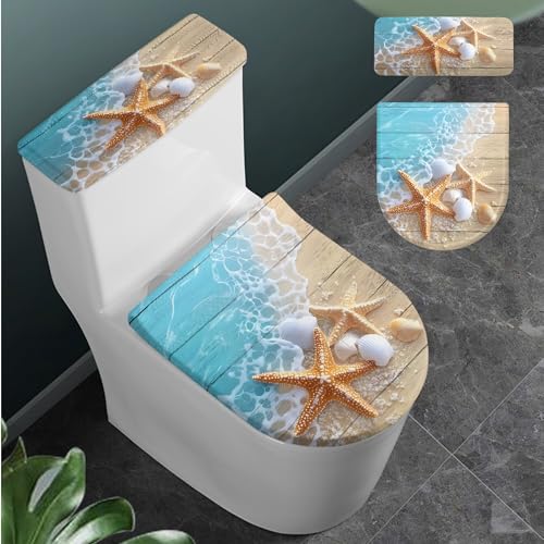 Christmas Toilet Lid and Tank Cover Set for Bathroom Decor Q334993