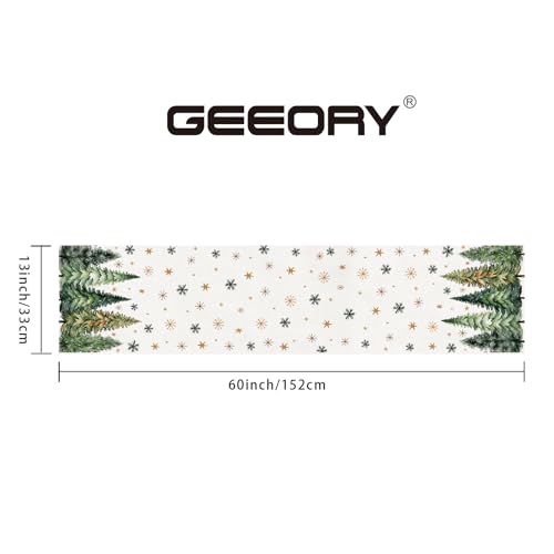 Christmas Table Runner 13x72 Inch, Red Winter Holiday Decor S612