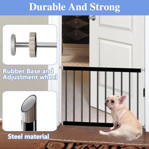 Small Dog Gate for Stairs, Doorways, Pressure Mount, White I398