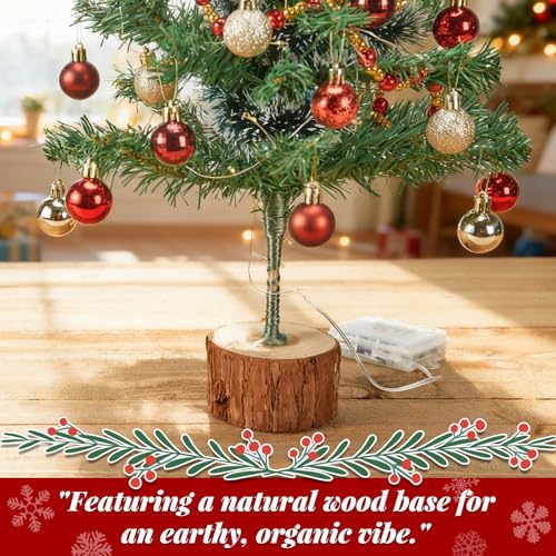 Tabletop Christmas Tree with Lights, 2FT, Remote Control Q84465