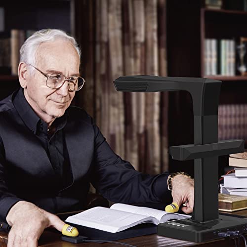 Book Scanner with Auto-Flatten, A3 Document Scanner, OCR, HDMI Support O9173