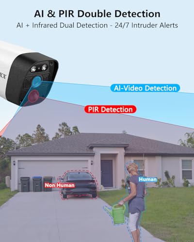 Outdoor Wireless Security Camera System with Two-Way Audio and PIR Detection X6025