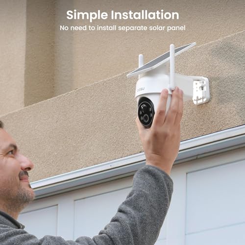 Wireless Outdoor Security Cameras, 4-Cam Kit, Solar-Powered, 360° Pan & Tilt, 2K Color Night Vision R962279