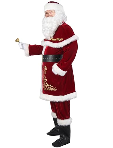 Men's Deluxe Santa Claus Costume Set 12 Pieces O97720