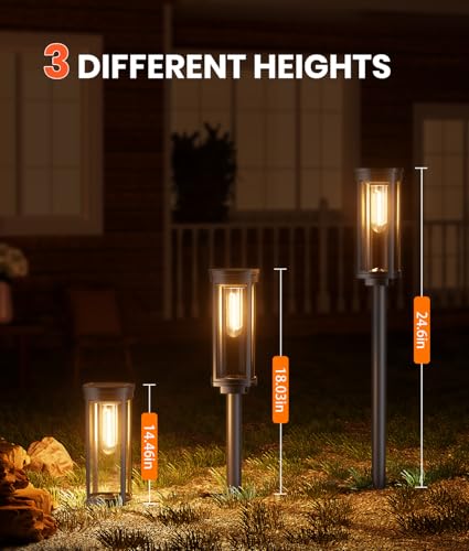Solar Pathway Lights Outdoor, IP65 Waterproof, Auto On/Off Z346