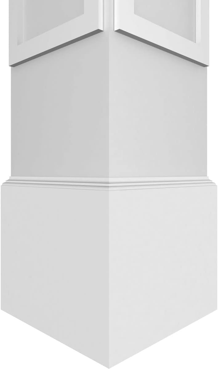 8"W x 8'H Craftsman Square Non-Tapered Column with Capital & Base E837557