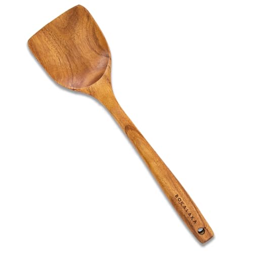 Christmas Wooden Spoons for Cooking, 10 Pcs Natural Teak Kitchen Utensils Set S557967