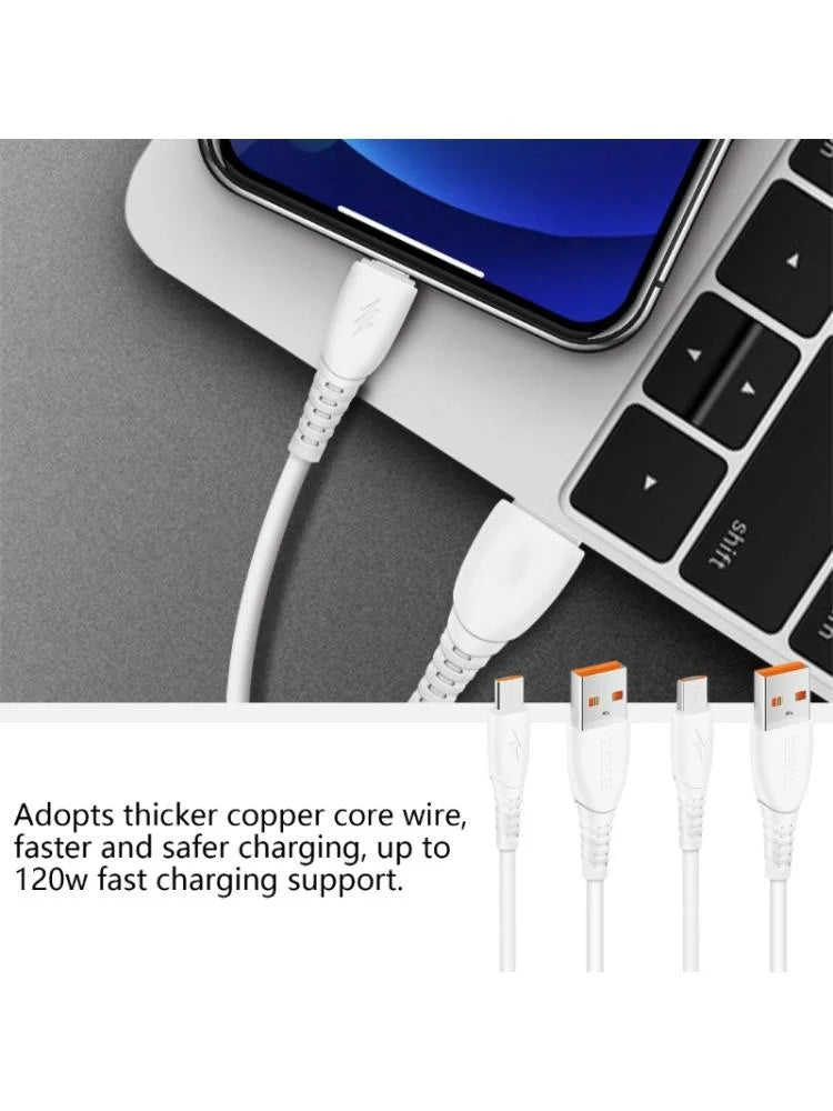 USB to Type C/Micro USB Data Cable, 6A Fast Charging M543
