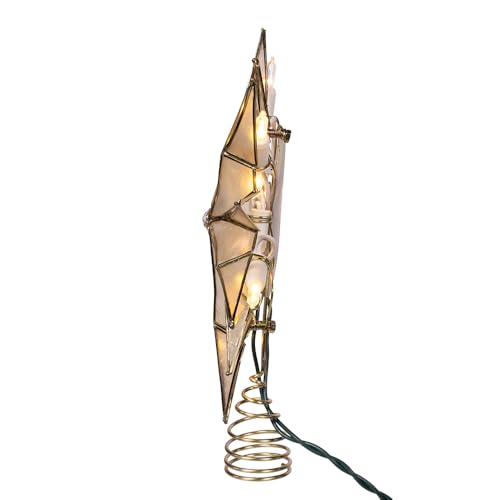 Capiz Star Treetop with Center Gem Y10516