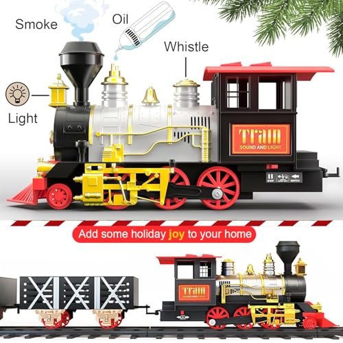 Christmas Train Set with Real Smoke, Lights and Sounds F87402
