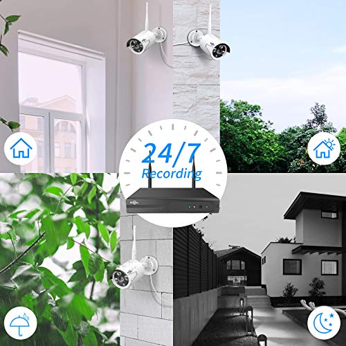 Wireless Security Camera System, 4K NVR, 4Pcs 3MP Night Vision WiFi Cameras D47166