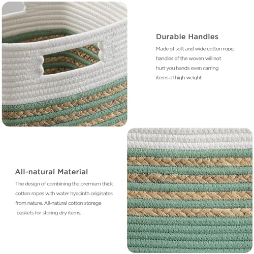 Storage Cubes Set of 4 with Handles, Woven Baskets for Shelves Q26748