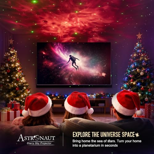 Astronaut Star Projector Night Light with Remote and Timer H43959