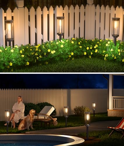 Solar Pathway Lights Outdoor, IP65 Waterproof, Auto On/Off Z346