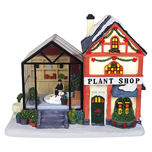 Lighted Musical Christmas Village Collectible Building Houses M7013