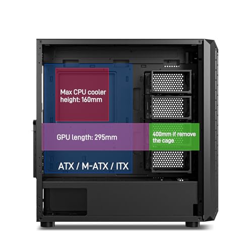 ATX NAS Computer Case Mid Tower with 4x120mm Fans, USB 3.0, 10x3.5'' HDD + 3x2.5'' SSD Q769998