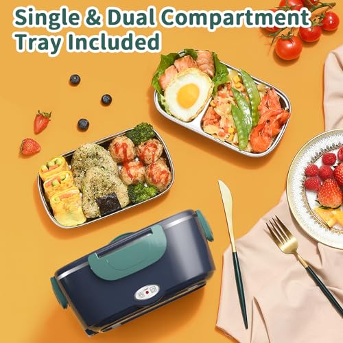 Portable Electric Heated Lunch Box 1.5L with Leak-Proof Lid for Car, Truck, Office Z254562