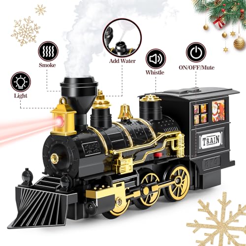 Christmas Train Set with Steam, Lights and Sounds for Kids R63523