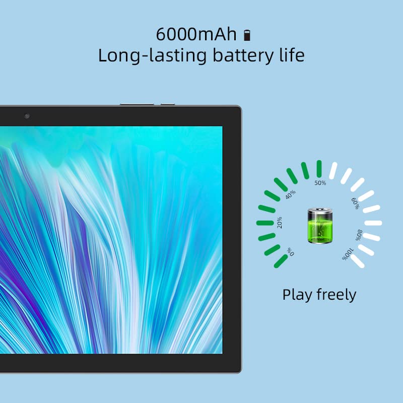 Tablet 10.1 inch Android 14 with Keyboard Case, Mouse, Stylus, 8GB+64GB, HD Touch Screen, Dual Camera, Wi-Fi, Blue W566112