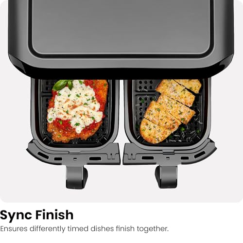6 Quart Dual Basket Air Fryer with Digital Touchscreen D53063