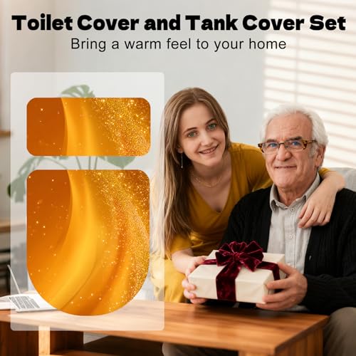 Christmas Toilet Lid Cover, Washable Bathroom Accessory O828