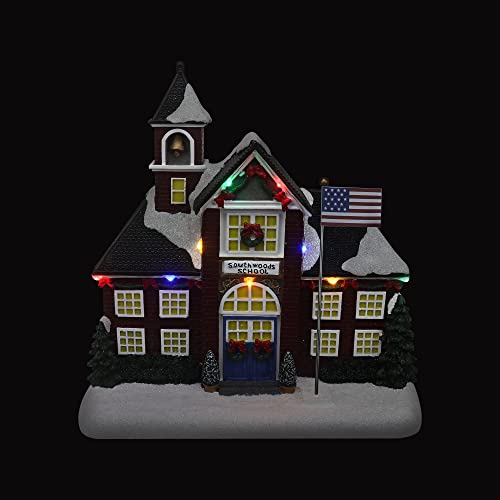 Lighted Musical Snow Village with Animated Kids Sledding A910926