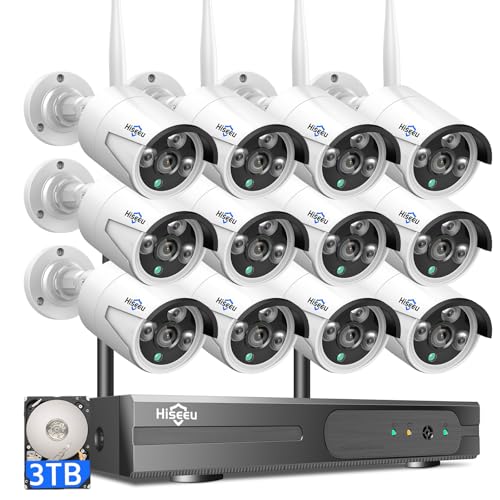 Wireless Security Camera System, 4K NVR, 4Pcs 3MP Night Vision WiFi Cameras D47166