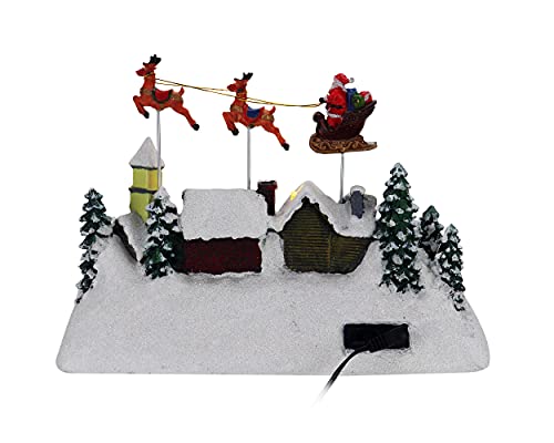 Lighted Musical Christmas Village Collectible Building Houses M7013