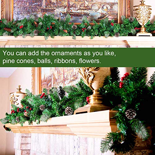 Pre-lit Christmas Garland with Lights for Indoor Outdoor Decor C1969