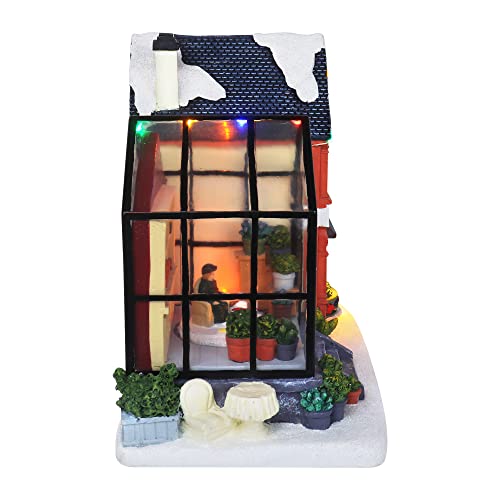 Lighted Musical Christmas Village Collectible Building Houses M7013