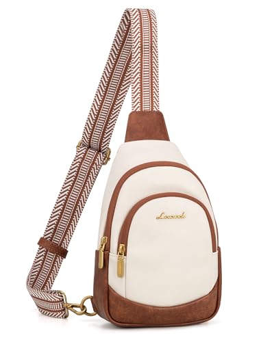 LOVEVOOK Sling Bag for Women,Leather Crossbody Bag for Women,Chest Bag for Women with Detachable Strap