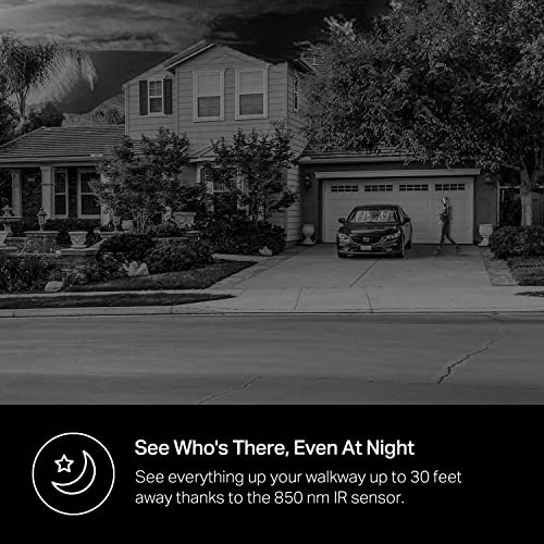 Smart Video Doorbell Camera Hardwired with Chime, 2K Resolution, Night Vision, 2-Way Audio F5394