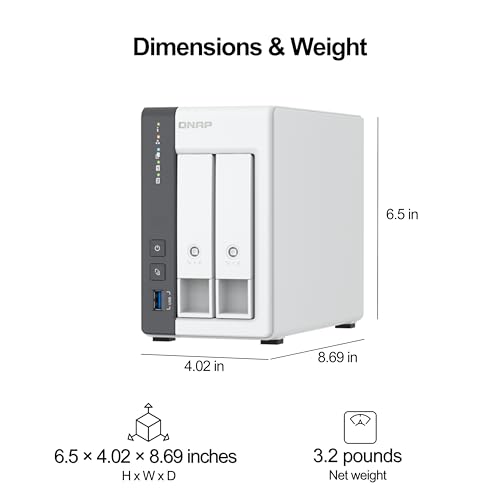 2-Bay 2.5GbE Desktop NAS with ARM Quad-Core CPU and 4GB RAM H7951