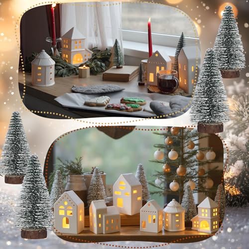 Christmas Village Set of 18 with LED Houses and Trees Z5773