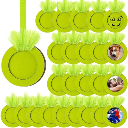 24 Pcs Christmas Photo Ornament Frames for Baby First Christmas Tree Keepsake F1934