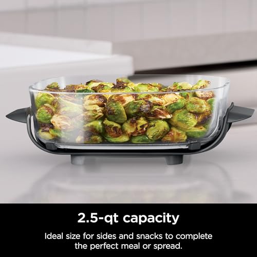 Air Fryer with Glass Containers, 4 QT & 6 Cup, Dishwasher Safe Y888