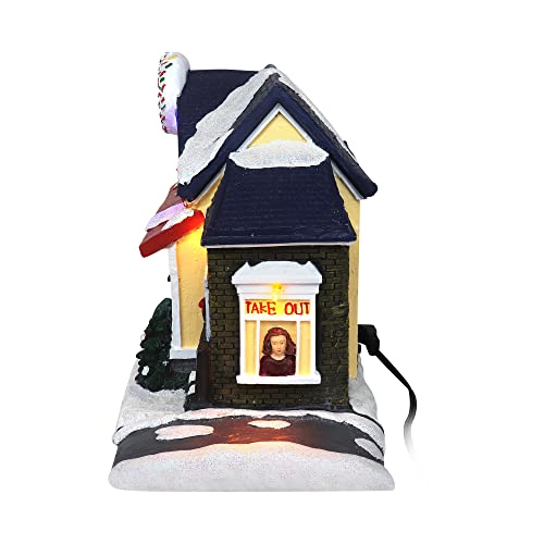 Lighted Musical Christmas Village Collectible Building Houses M7013