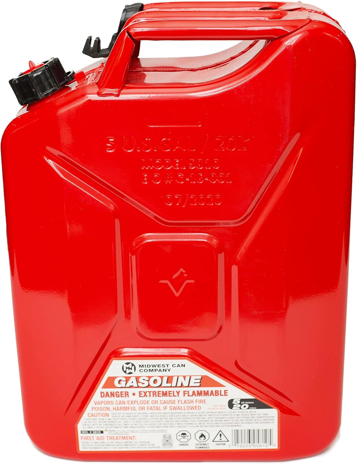 5-Gal Metal Gas Can with Spout (4 Pack) E91121
