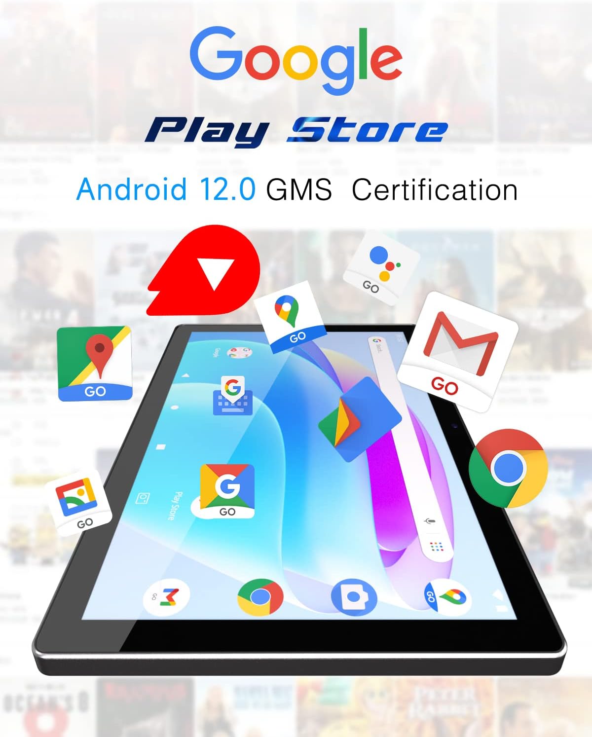 10.1 Inch Android Tablet with Keyboard, Mouse, Stylus, 2GB RAM 32GB ROM B238