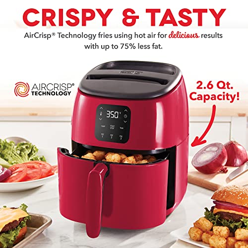 Electric Air Fryer Oven, 2.6 Qt., Grey, Compact Digital, 1000-Watt O882